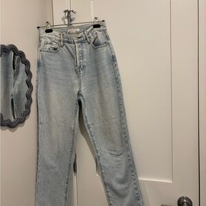 PacSun High Rise Straight Leg Blue Jeans